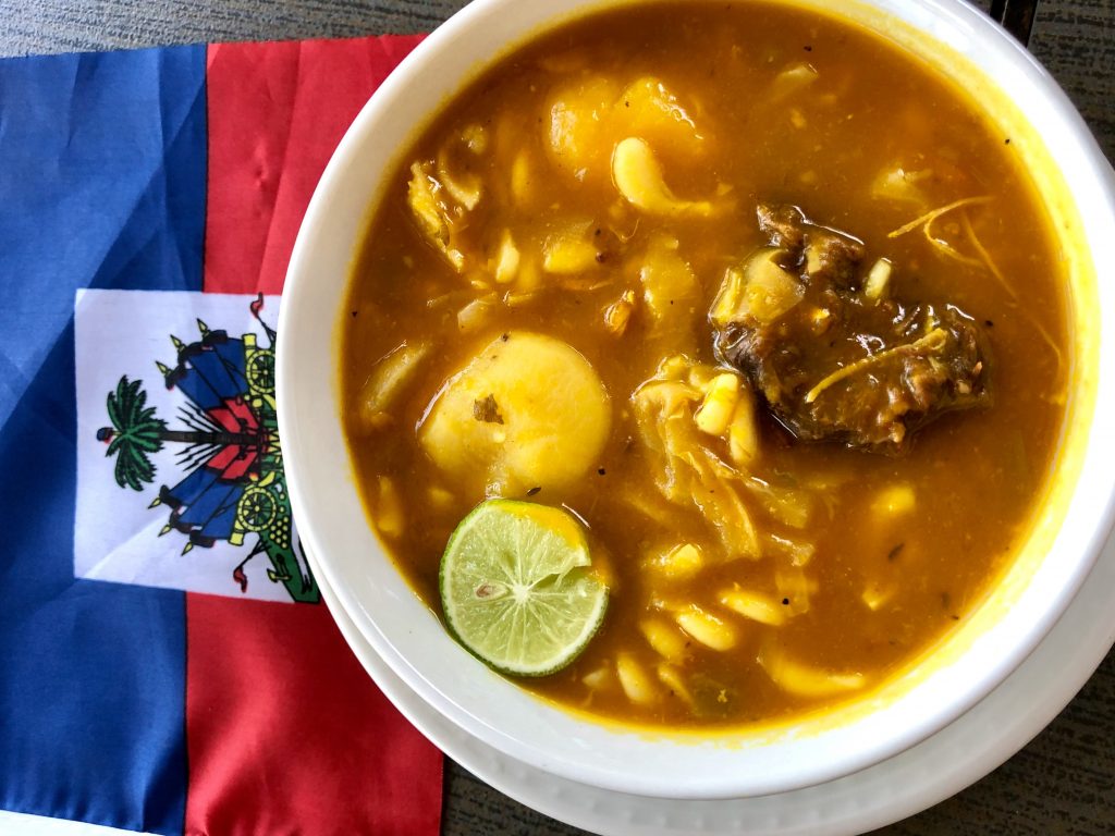 Pumpkin Soup or Haïti Independence Soup Joumou Guyanese Girl Haitian Soul